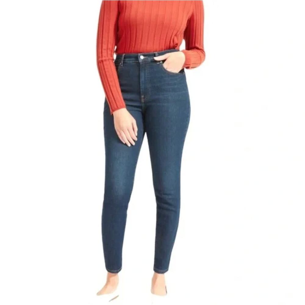 Everlane The High Rise Skinny Jean Dark Wash Size 28 Ankle